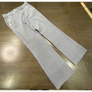 Jules & Leopold Striped Sailor Pants Button Accent Wide Leg Medium M